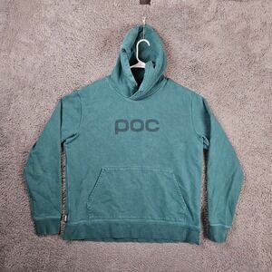 POC Mens Logo Pullover Hoodie Green XL Long‎ Sleeve